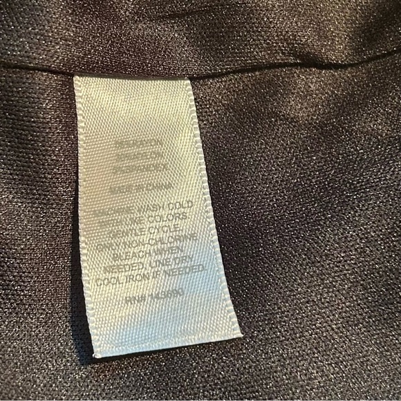 Larry Levine Black Knee Length Sheath Dress Size 8 Short Sleeves - Picture 9 of 10